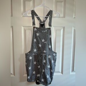 NWOT Star Print Cotton Overall Shorts